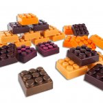 Čokoládové lego kocky, 100ks