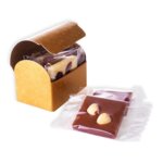 Truhlica s vekom zlatá s 5ks MINI čokolád