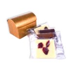 Truhlica s vekom zlatá s 5ks MINI čokolád