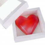 XL čokoládové srdce v krabici